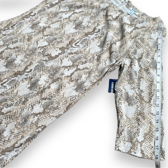 New Old Navy Long Sleeve Neutral Chiffon Snake Print Dress |Size Medium - Picture 12 of 14